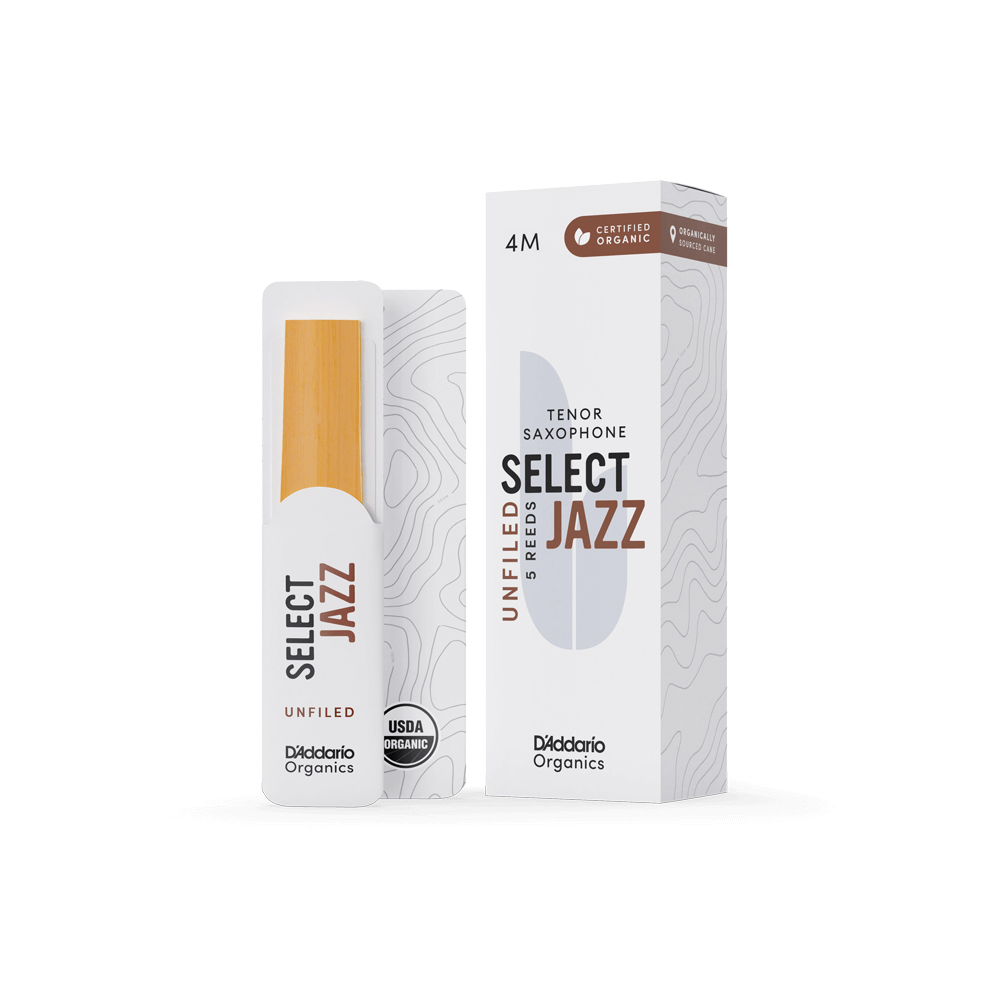 ORRS05TSX4M Organic Select Jazz Unfiled Трости для саксофона тенор, размер 4M, 5шт, D'Addario