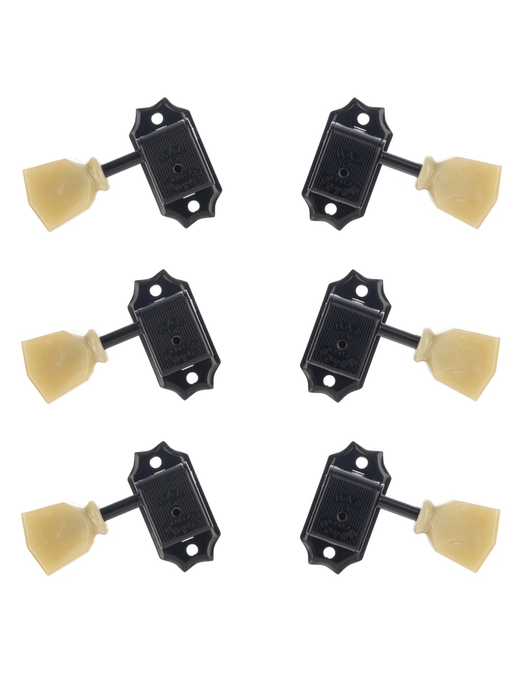 SD90-HAPM-SL-B-L3+R3 Колки для гитары 3+3, локовые, черные, Gotoh