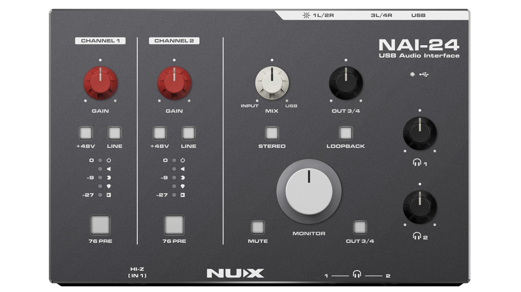 NAI-24 Звуковая карта USB, 32 бит/192 кГц, Nux