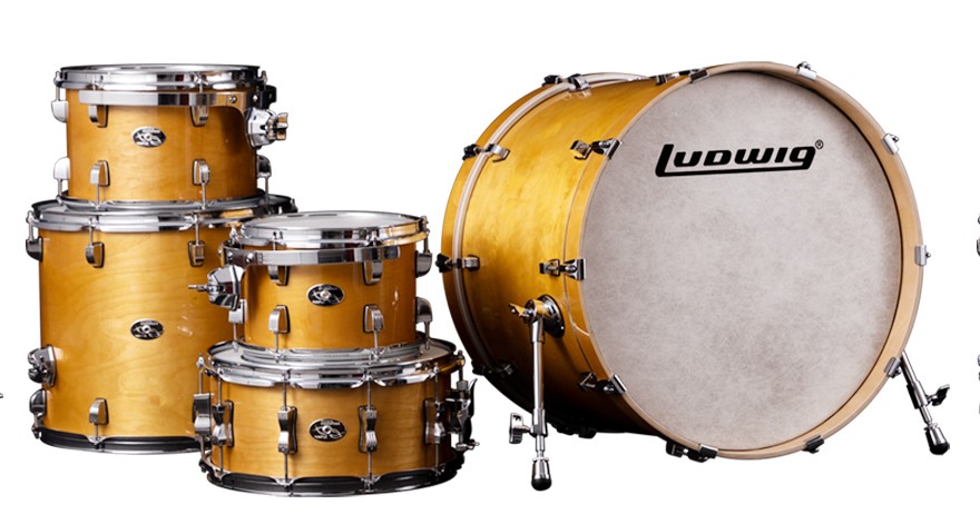 LCEM52204 Evolution Maple PRO Барабанная установка, желтая (3 коробки), Ludwig