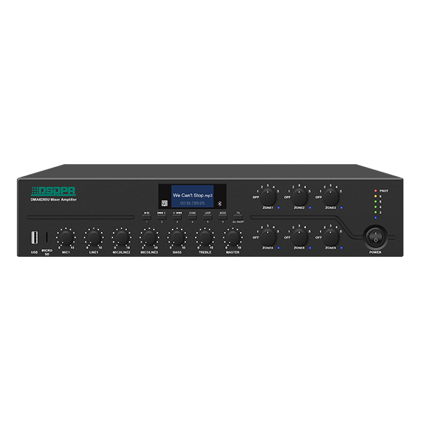 DMA6250U Микшер усилитель мощности трансляционный, 250Вт, DSPPA