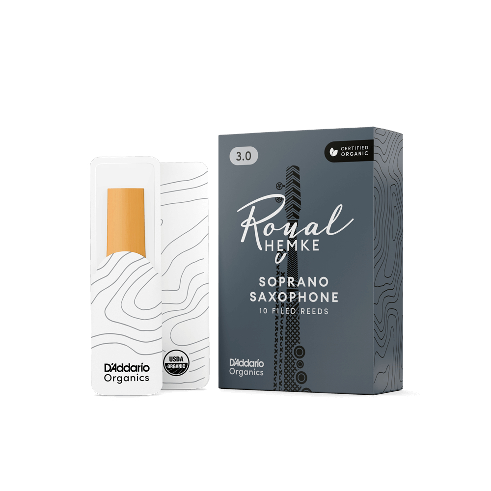 RHKP10SSX300 Royal Hemke Organic Трости для саксофона сопрано, размер 3.0, 10шт, D'Addario