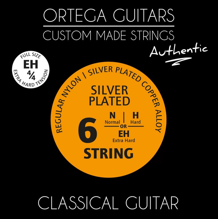 NYA44EH Authentic Комплект струн для классической гитары 4/4, посеребренная медь, Ortega