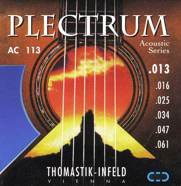 AC113 Plectrum Комплект струн для акустической гитары, бронза, 013-061, Thomastik