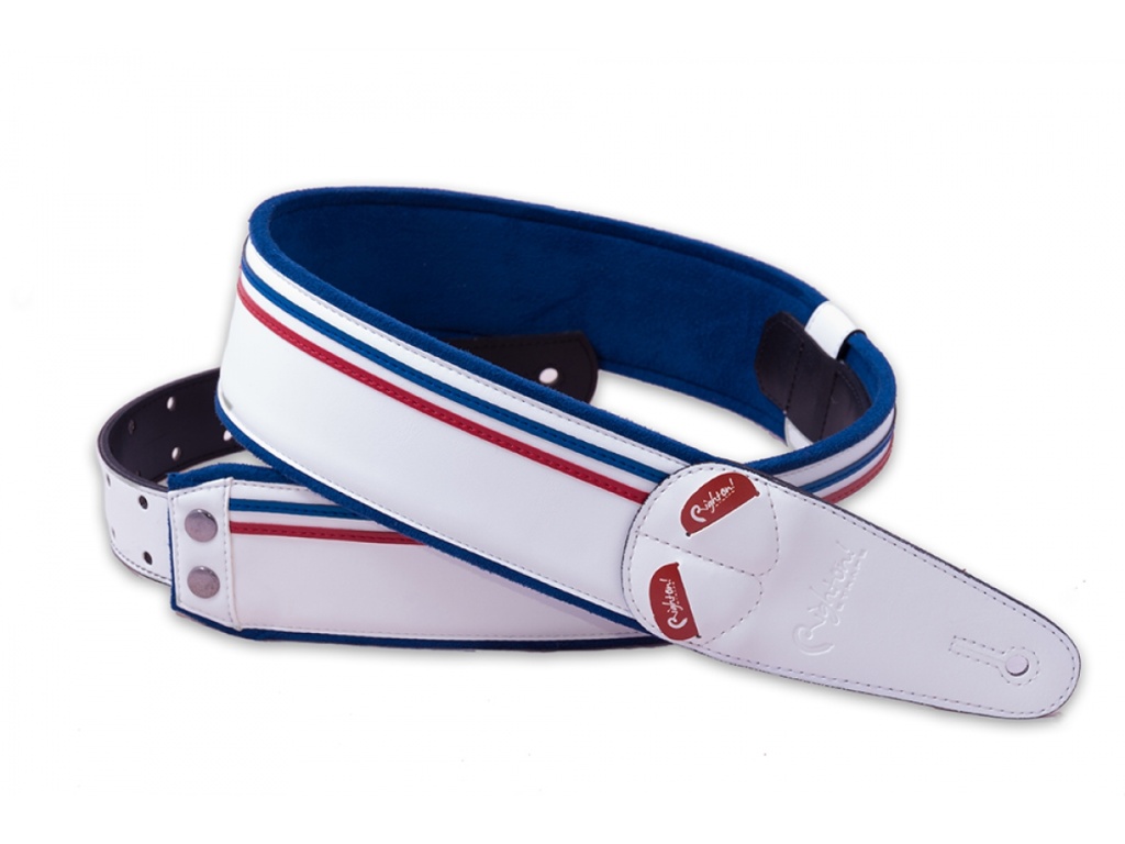 8401070110309 Mojo Race White Ремень для гитары, RightOn Straps