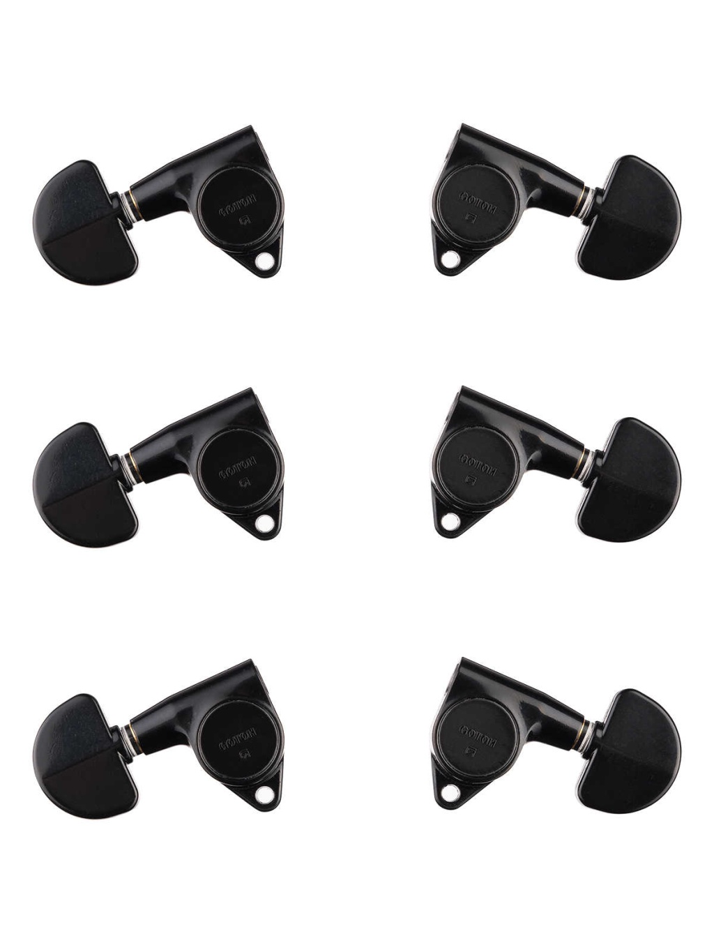 SG301-20-B-L3+R3 Колки для гитары 3+3, черные, Gotoh