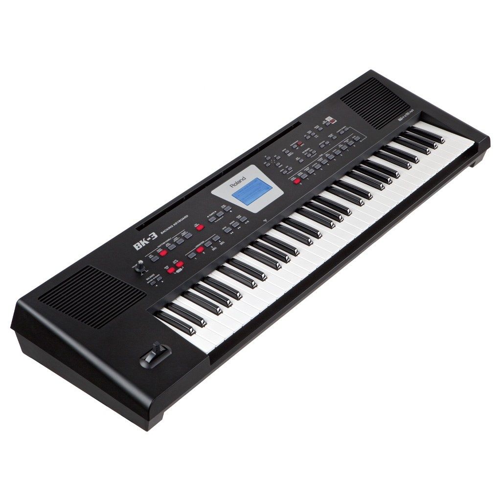 ROLAND BK-3 - синтезатор, 61 кл., звуков 851+53 ударных, 128 полиф., 250 ритмов, черный.