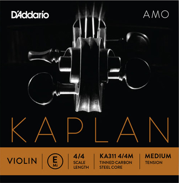 KA311-4/4M Kaplan Amo Отдельная струна E/Ми для скрипки размером 4/4, среднее натяжение, D'Addario