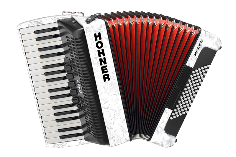 A1661 BRAVO III 72 White Аккордеон, белый, Hohner