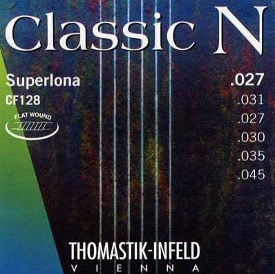 CF128 Classic N Комплект струн для классической гитары, нейлон/хромированная сталь 027-045 Thomastik