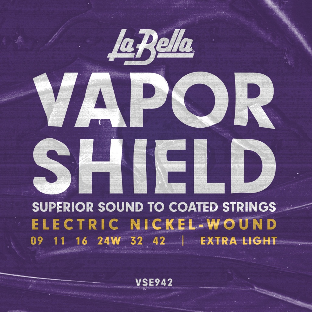 VSE942 Vapor Shield Комплект струн для электрогитары, никелированные, Extra Light, 9-42, La Bella