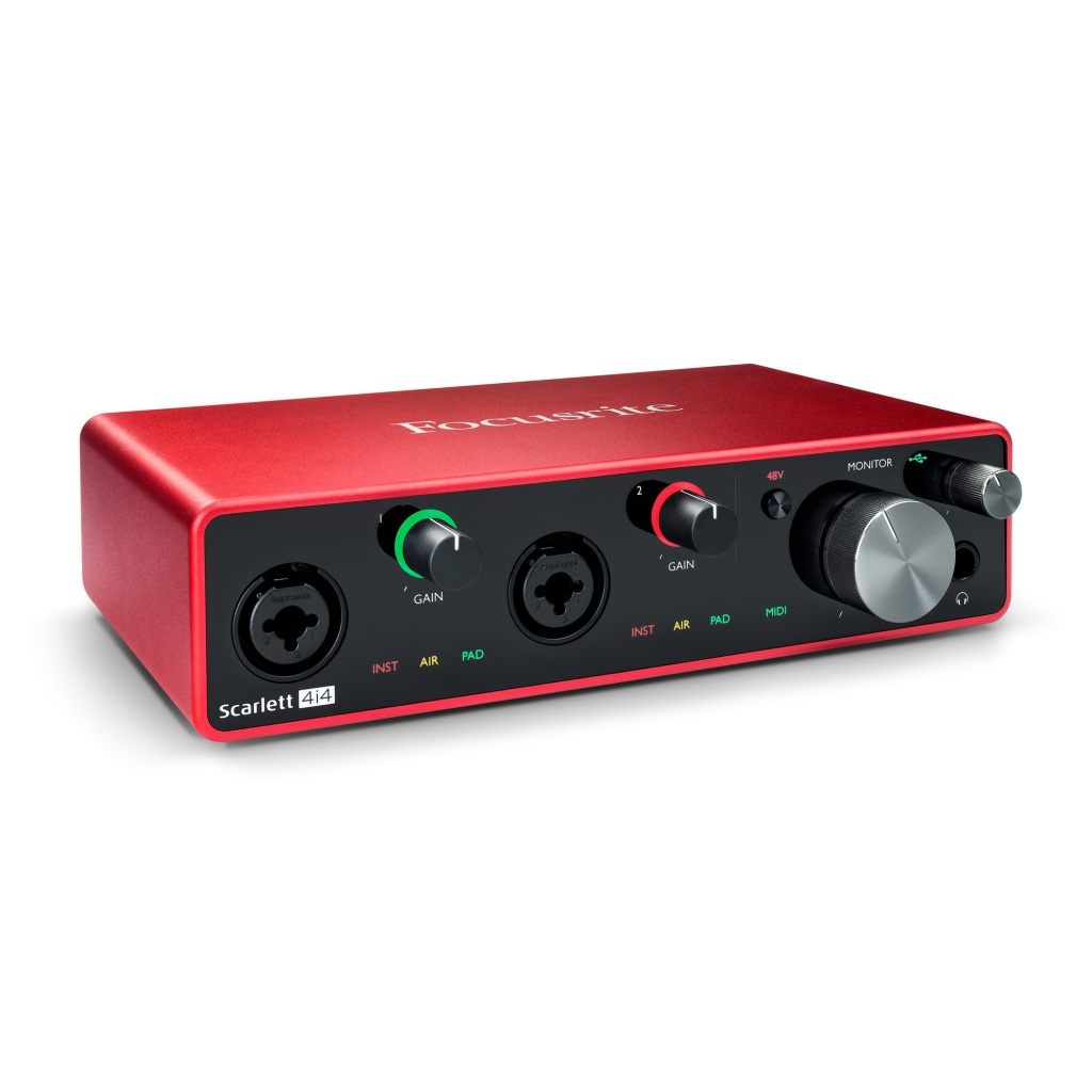 Scarlett-4i4-3rd-gen Scarlett 4i4 3rd gen Звуковая карта USB, 24 бит, 4 входа-4 выхода, Focusrite