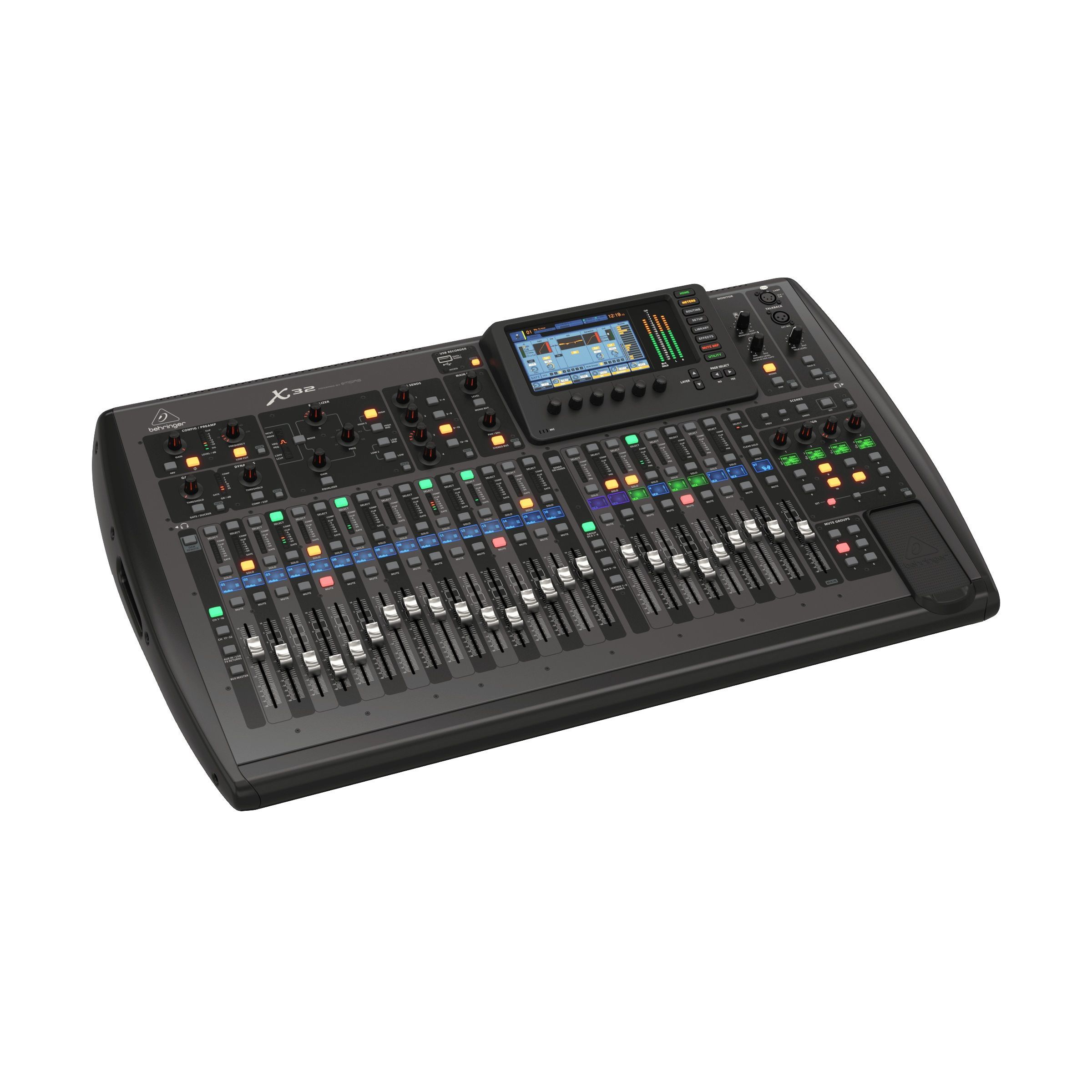 BEHRINGER X32 - цифровой микшер, 32 входа,16 шин, 6 mute групп, 8 DCA групп