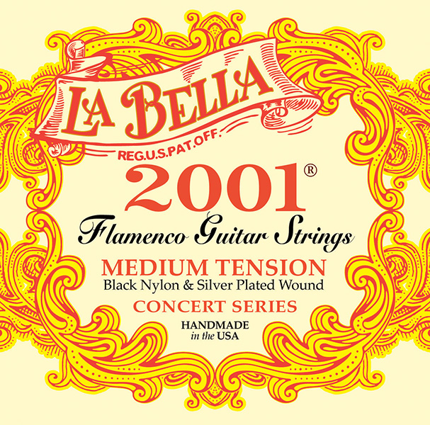 2001FM-Flamenco-Medium Комплект струн для фламенко гитары, среднее нат, посеребр., La Bella