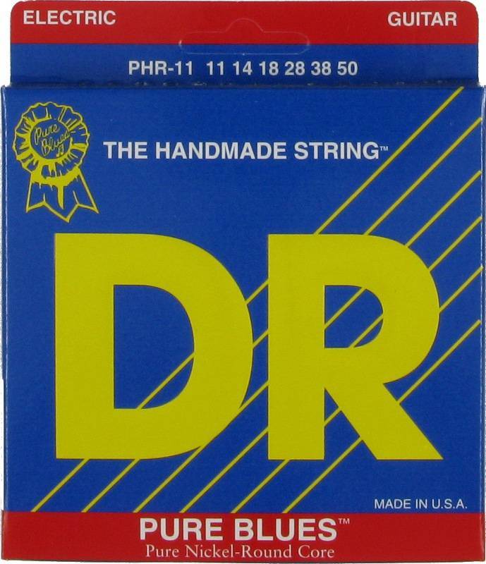 PHR-11 Pure Blues Комплект струн для электрогитары, никель, Heavy, 11-50, DR