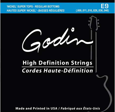008971 E-9 Комплект струн для электрогитары, 9-46, Super Tops/Regular bottoms, Godin