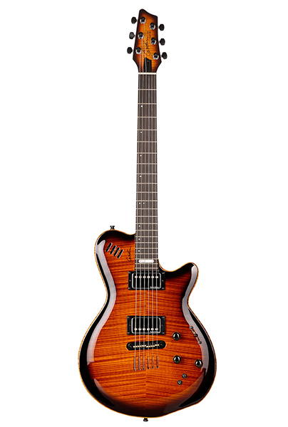 024087 LGX-SA Cognac Burst Flame AA Электрогитара, Godin