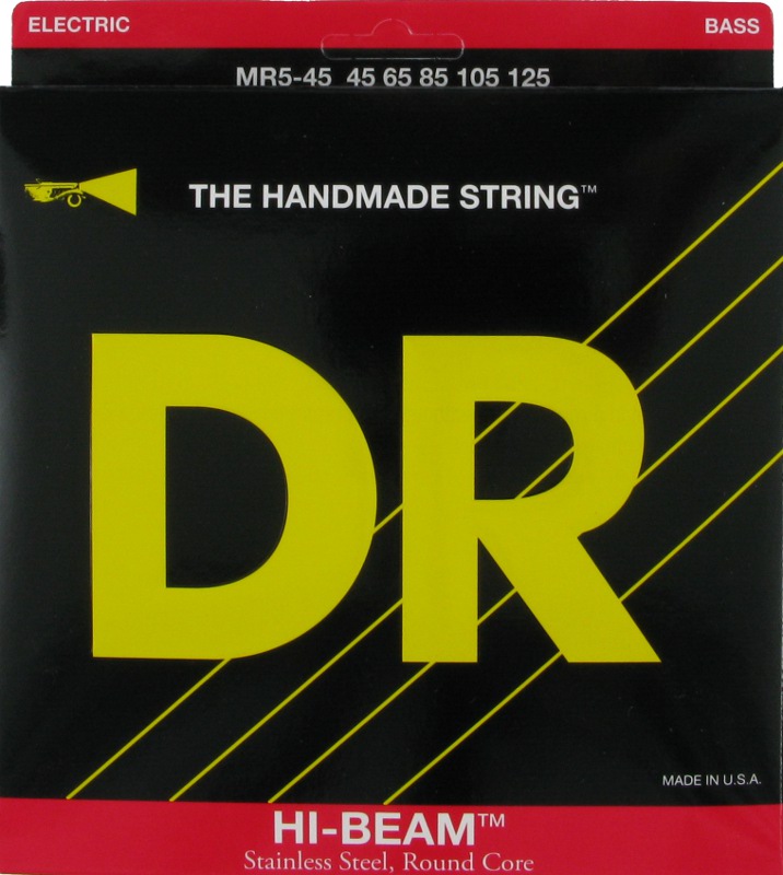 MR5-45 Hi-Beam Комплект струн для 5-струнной бас-гитары, сталь, Medium, 45-125, DR