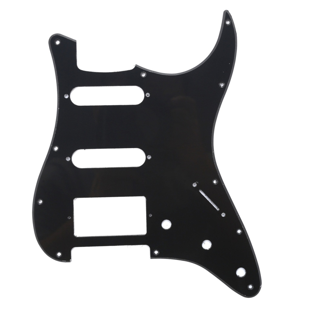 MX0314 Пикгард для электрогитары Fender Stratocaster HSS, 1 слой, черная, Musiclily