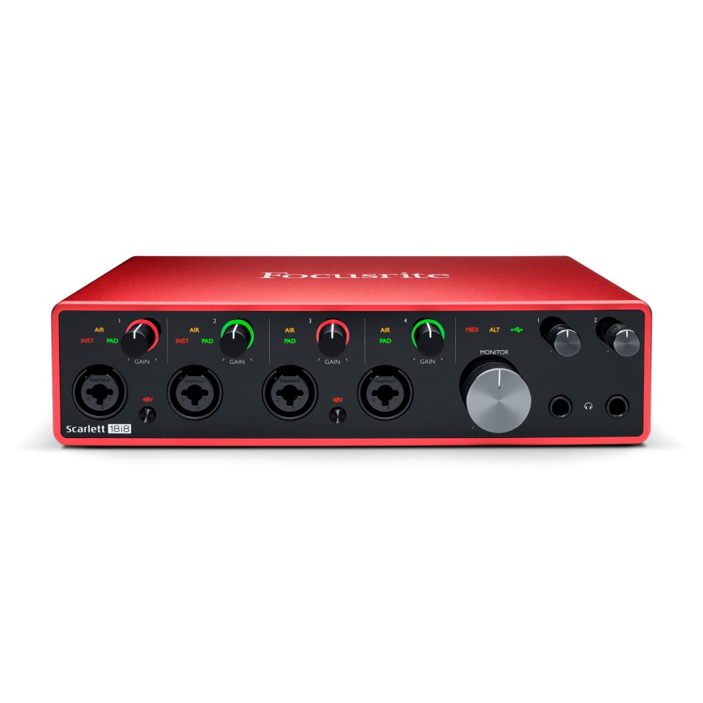 Scarlett-18i8-3rd-gen Звуковая карта USB, 24 бит/192 кГц, 18 входов-8 выходов, Focusrite