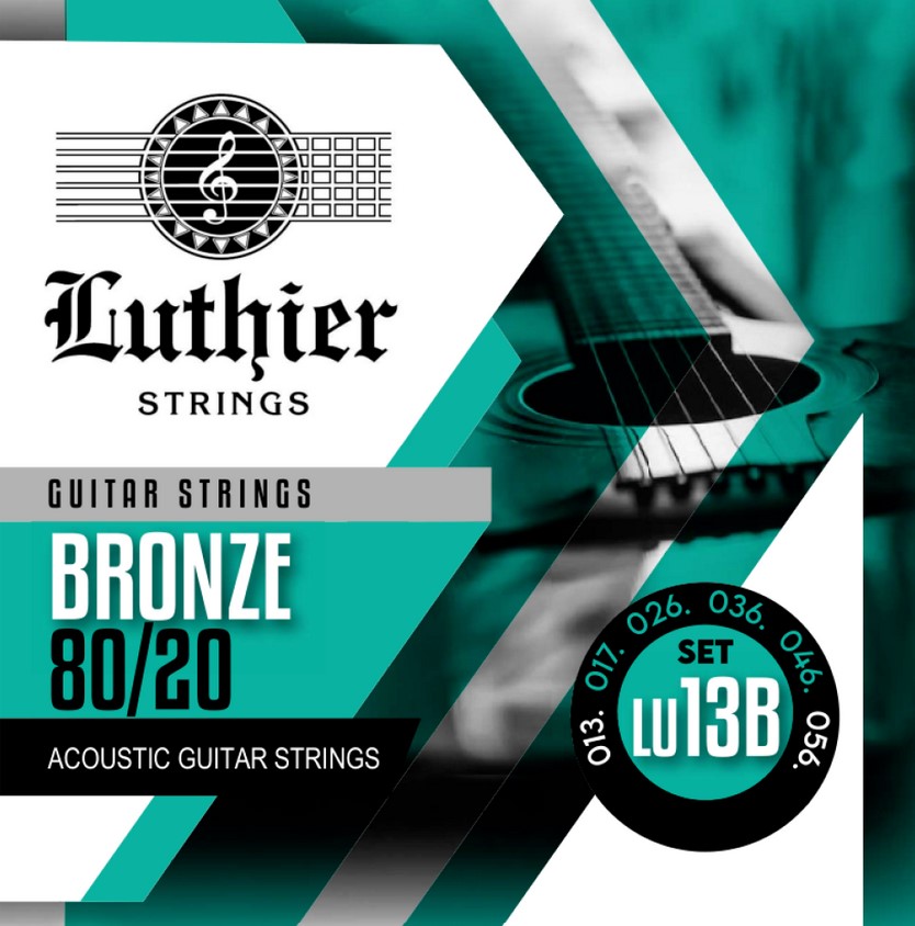 LU-13B Комплект струн для акустической гитары, бронза 80/20, 13-56, Luthier