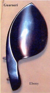 BC01Eh-4/4 Подбородник для альта, модель Guarneri, крепление Hill, черное дерево, WBO