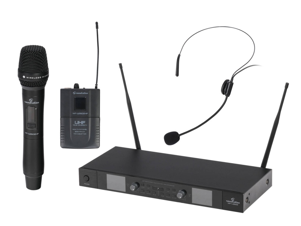WF-U2602HP Беспроводная микрофонная система, ручной и головной микрофон, Soundsation
