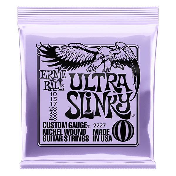 P02227 Ultra Slinky Комплект струн для электрогитары, никелированные, 10-48, Ernie Ball
