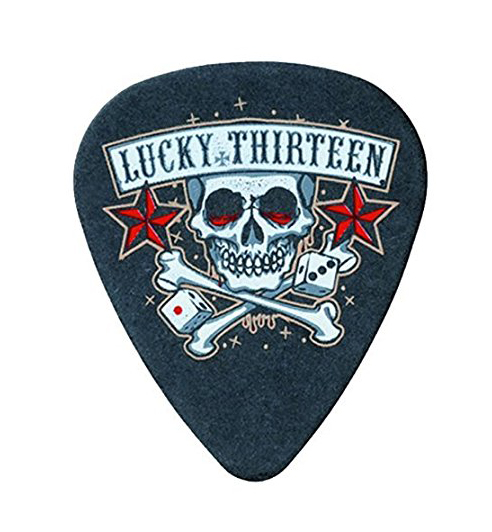 L11R.60 Lucky 13 Skull Dice Медиаторы 36 шт., толщина 0,60мм, Dunlop