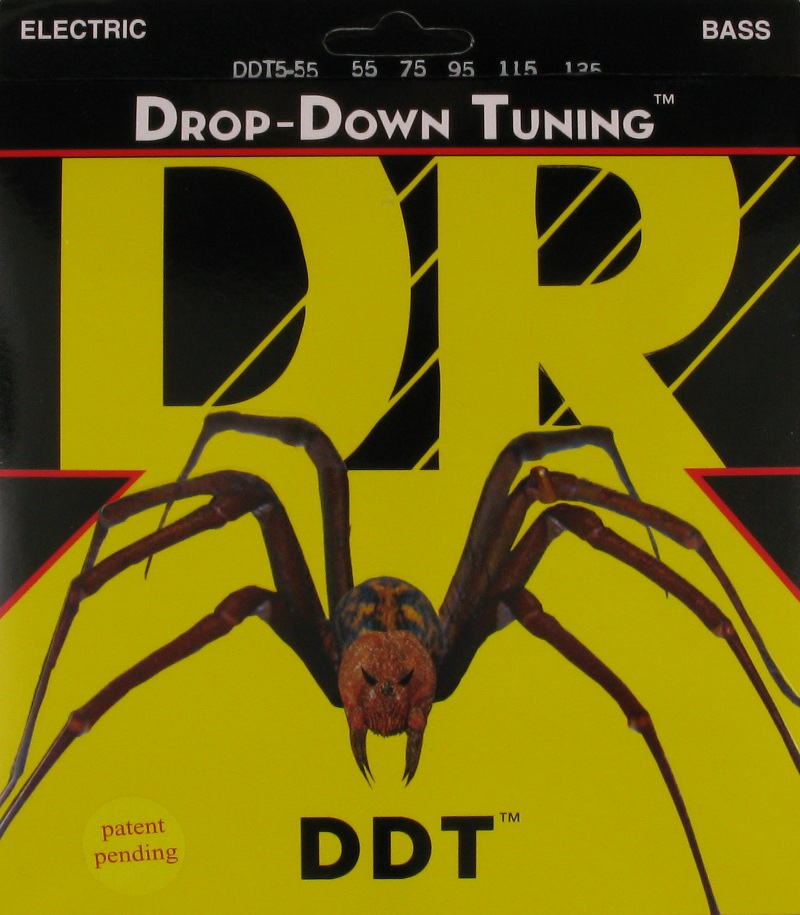 DDT5-55 Drop-Down Tuning Комплект струн для 5-струнной бас-гитары, сталь, Heavy, 55-135, DR