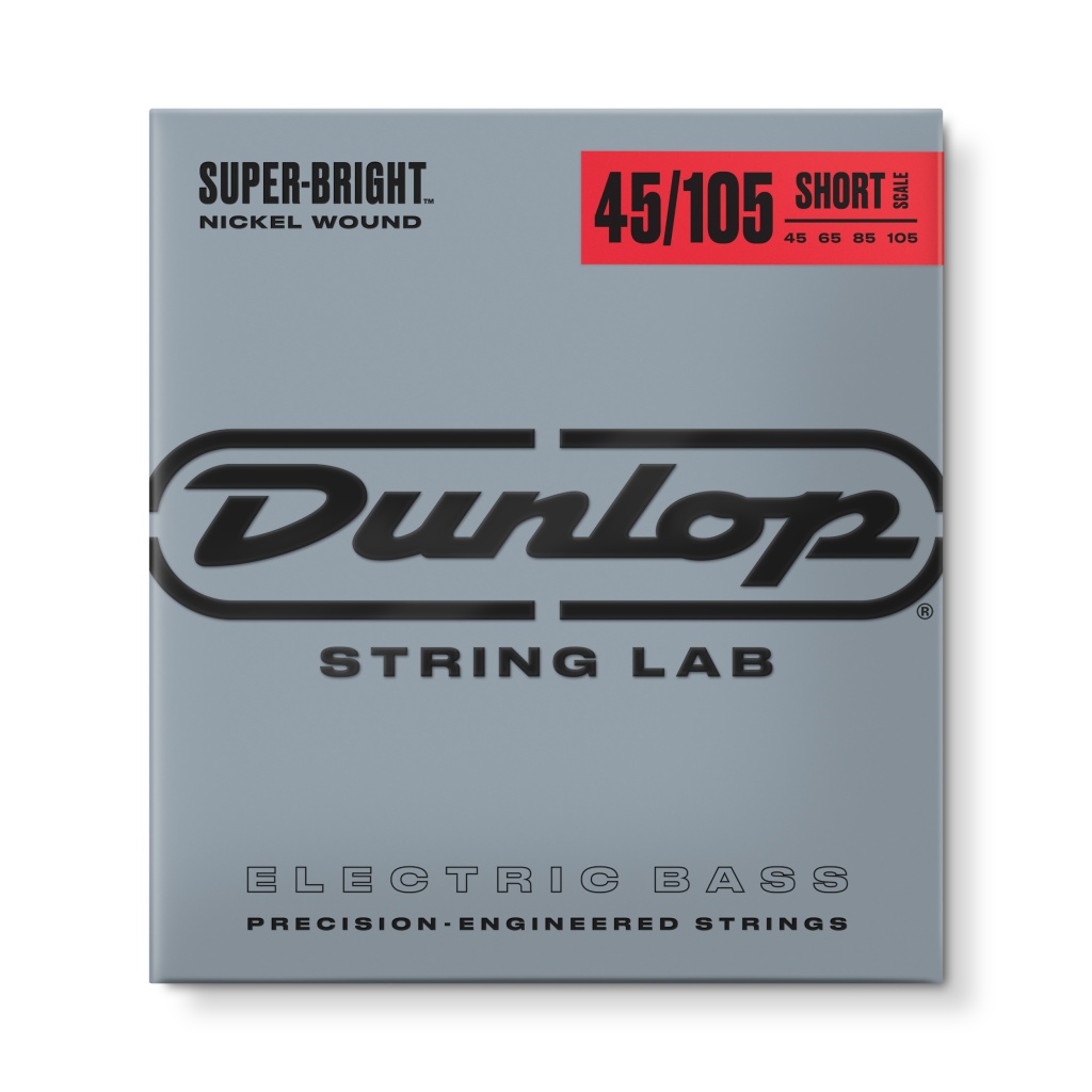DBSBN45105S Super Bright Комплект струн для бас-гитары, никелированные, Short Scale, 45-105, Dunlop