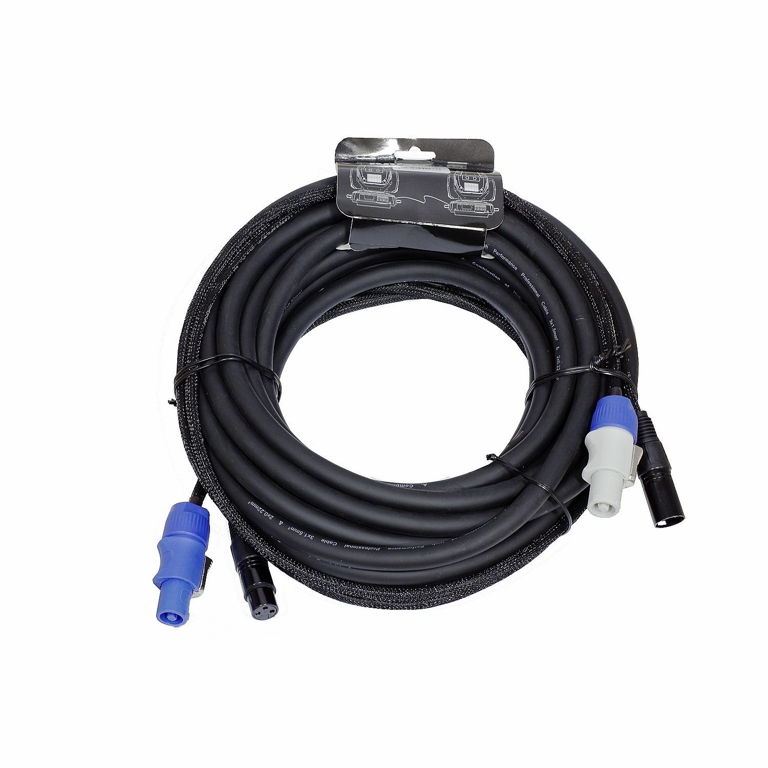 INVOTONE ADPC1010 - кабель смежный 3х1.5мм2 , 2х0.22мм2 PowerCon in/out - XLR DMX in/out 10 м