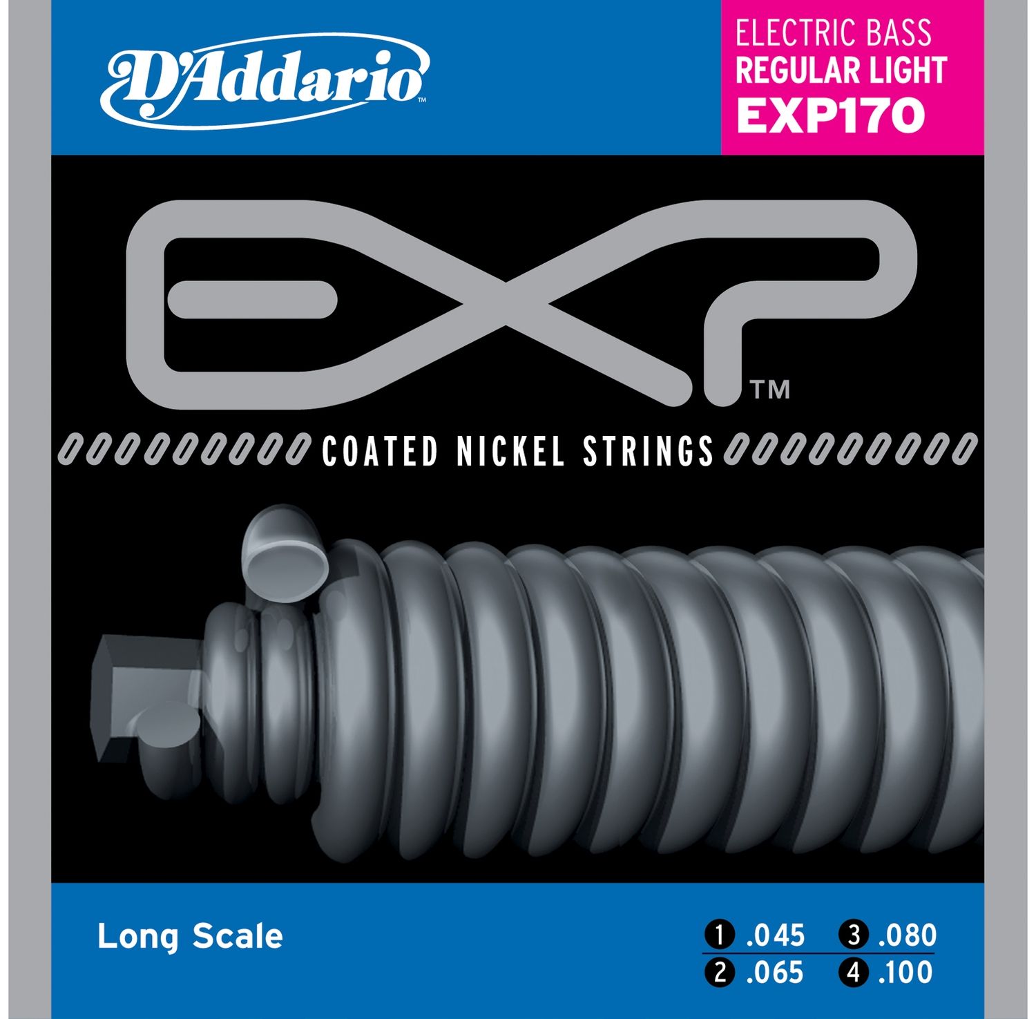 D'ADDARIO EXP170 - струны для БАС-гитары long 045-100, nickel