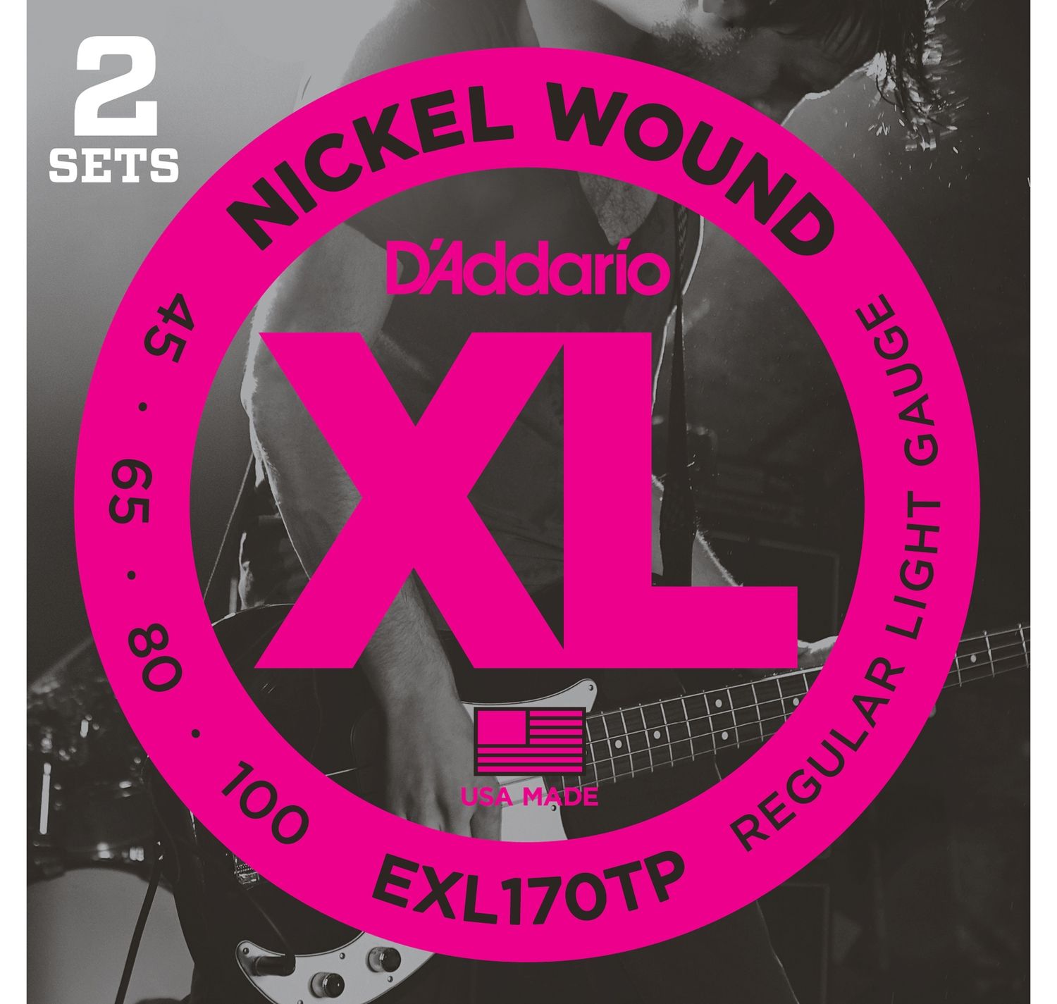 D'ADDARIO EXL170TP - струны для БАС-гитары, Soft Long, 045-100, 2 комплекта