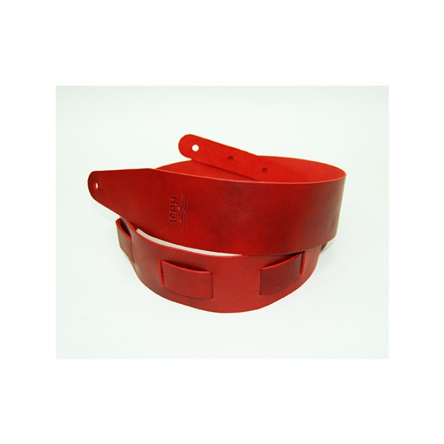 FL50023L Leather Ремень для гитары, кожаный, темно-красный, Fidel