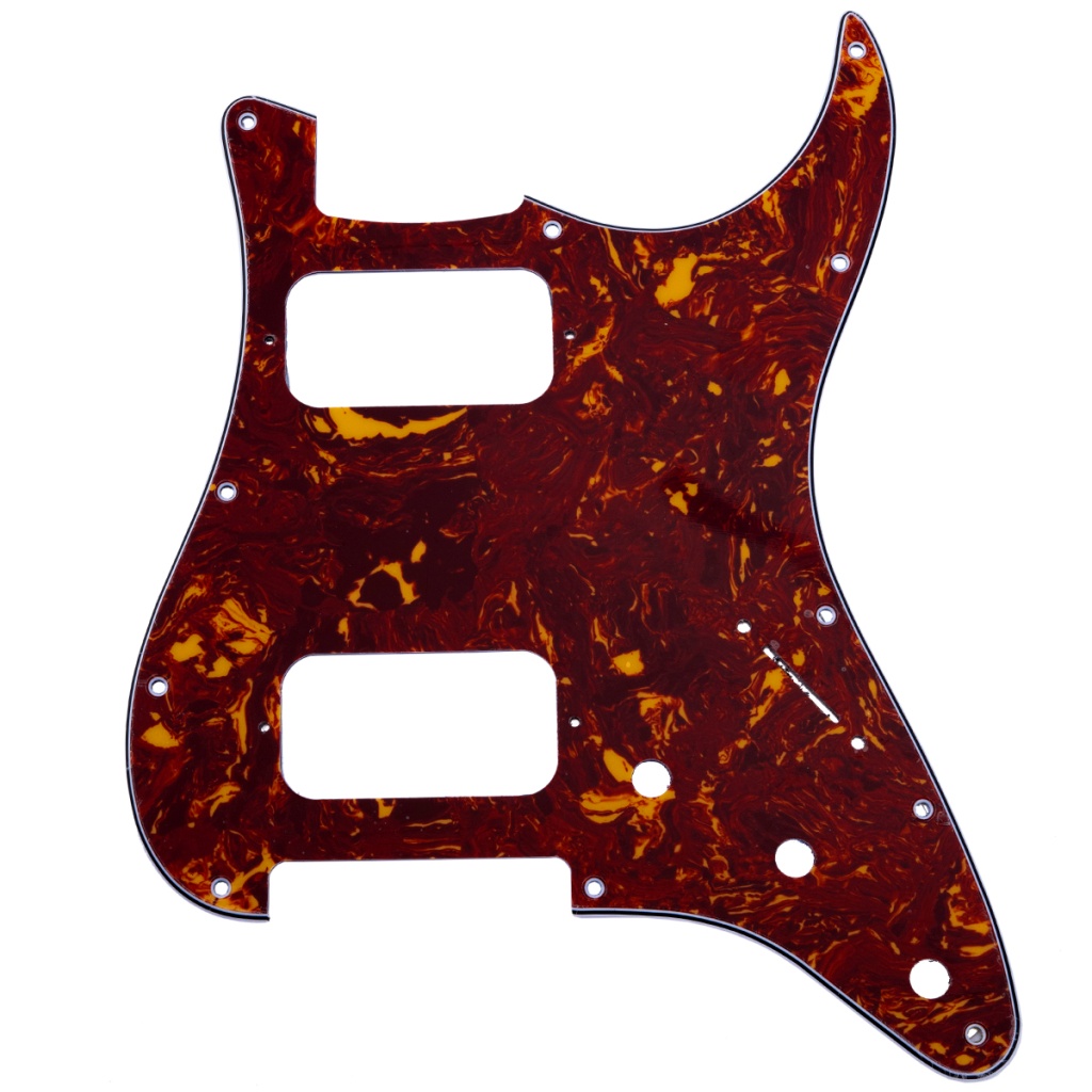 MX2248BT Пикгард для электрогитары Fender Stratocaster HH, 4 сл, черепаший панцирь, Musiclily