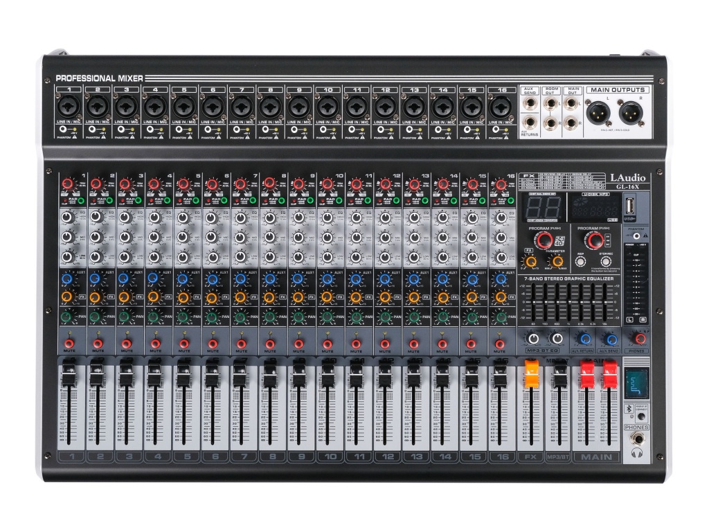 GL-16X Микшерный пульт, 16 каналов, серия PRO, LAudio