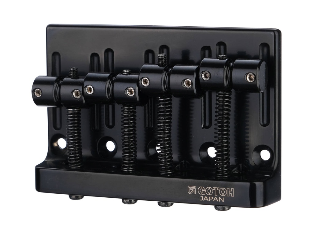 201B-4-B Бридж (струнодержатель) для бас-гитары, черный, Gotoh