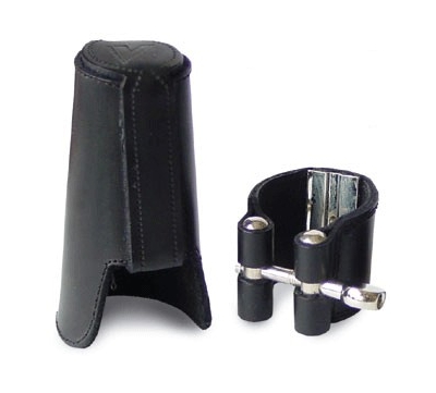LC27L Leather Кожаная лигатура и кожаный колпачок для саксофона альт, Vandoren