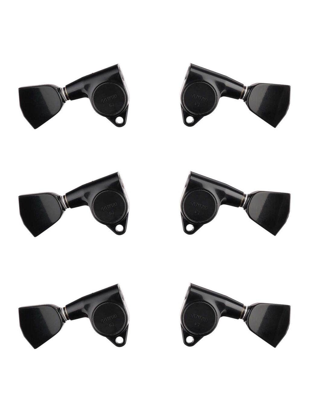 SG301-04-B-L3+R3 Колки для гитары 3+3, черные, Gotoh