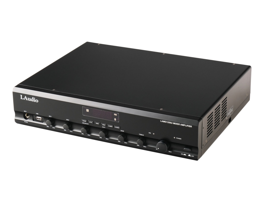 LAMD1250U Микшер усилитель мощности трансляционный, 250Вт, LAudio