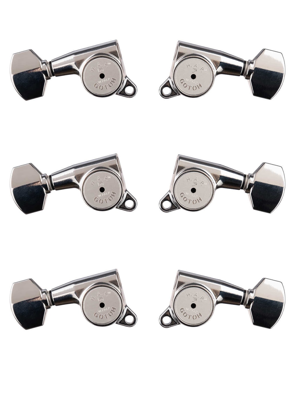 SG381-HAPM-07-C-L3+R3 Колки для гитары 3+3, локовые, хром, Gotoh