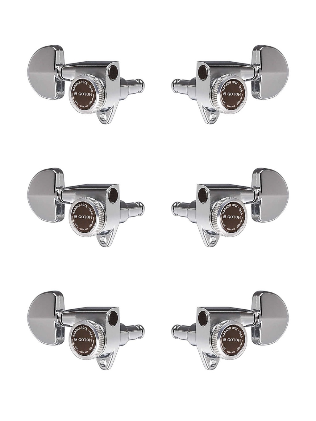 SG301-MGT-20-C-L3+R3 Колки для гитары 3+3, локовые, хром, Gotoh
