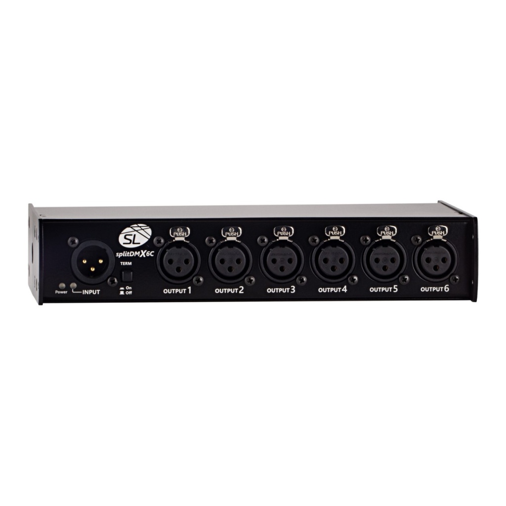 splitDMX-X6C/3PIN [SL-SDX6C] Сплиттер DMX512 1вход-6выходов, ТМ Siberian Lighting