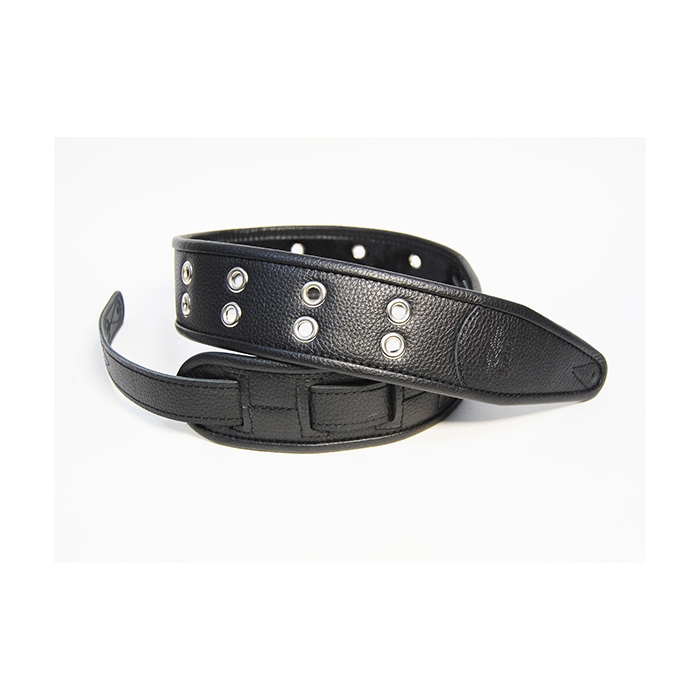 FL7000001CU Leather Custom Ремень для гитары, кожаный, черный, Fidel