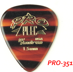 PRO351 PRO-PLEC Медиаторы 12шт, 1,5мм, жесткие, стандартный D`Andrea