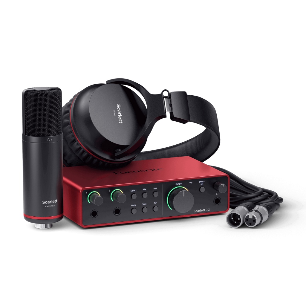 Scarlett-2i2-Studio-4th Звуковая карта USB, микрофон, наушники, Focusrite