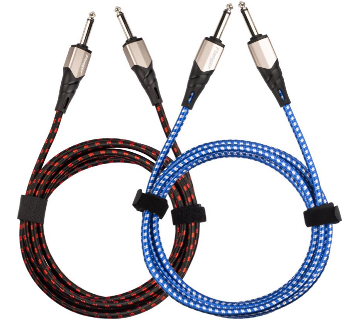 FICB-007(Braided)-RW Кабель инструментальный, красный/белый, 3м, Flanger