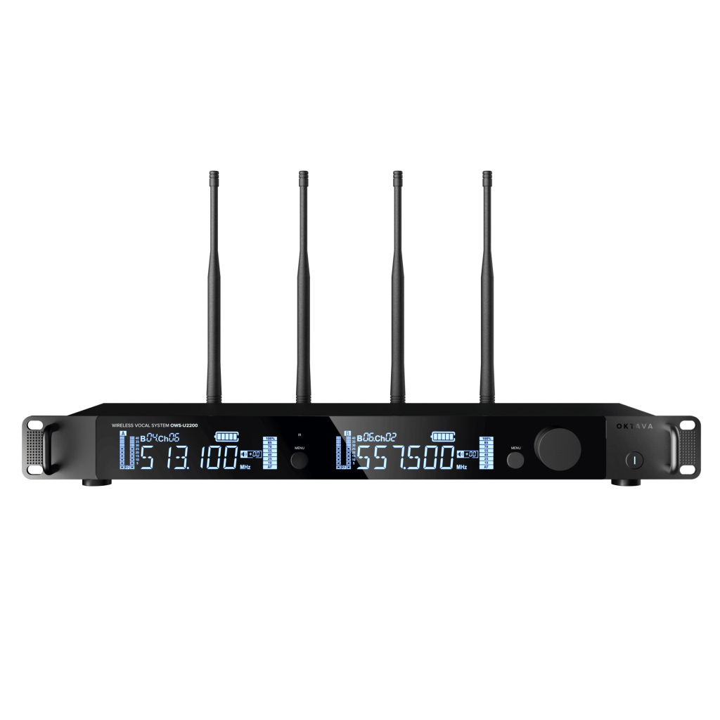 OWS-U2200HD01L03-B-PRO Двухканальная радиосистема, ручной, головной, петличный микрофон, Октава