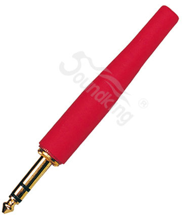 CC416 Разъем на кабель 1/4” Male (6,35мм), стерео, красный, Soundking